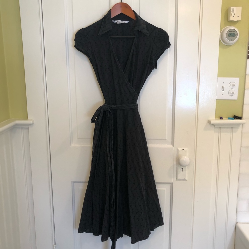 Zara Wrap Midi Eyelet Dress - Picture 2 of 7